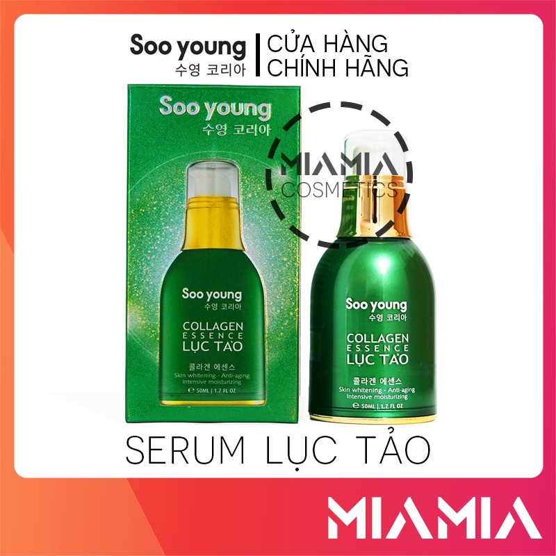 Serum Lục Tảo Soo Young chính hãng - Serum Collagen Essence dưỡng trắng và giữ ẩm da - 8938532152022