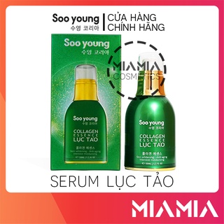 Serum lục tảo soo young chính hãng - serum collagen essence dưỡng trắng và giữ ẩm da - 8938532152022