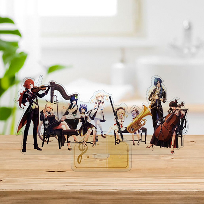 Mô hình nhân vật anime Genshin bằng acrylic có giá đỡ để bàn trang trí