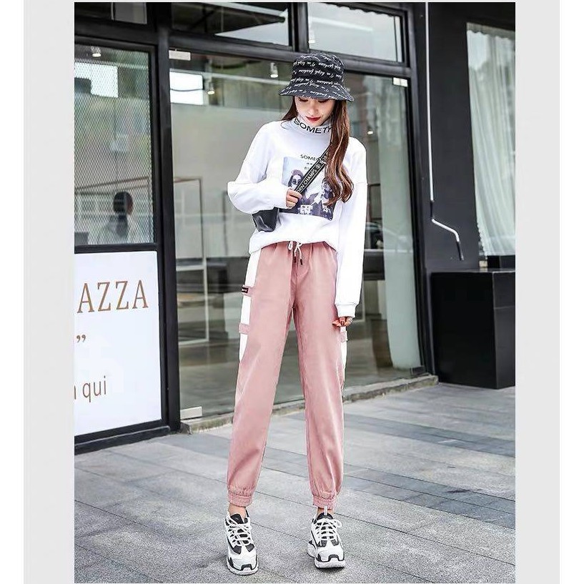 Quần jogger unisex phối viền chất liệu KAKI siêu mềm A009
