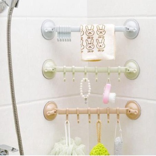 Thanh treo đồ dán tường - 6 móc đa năng