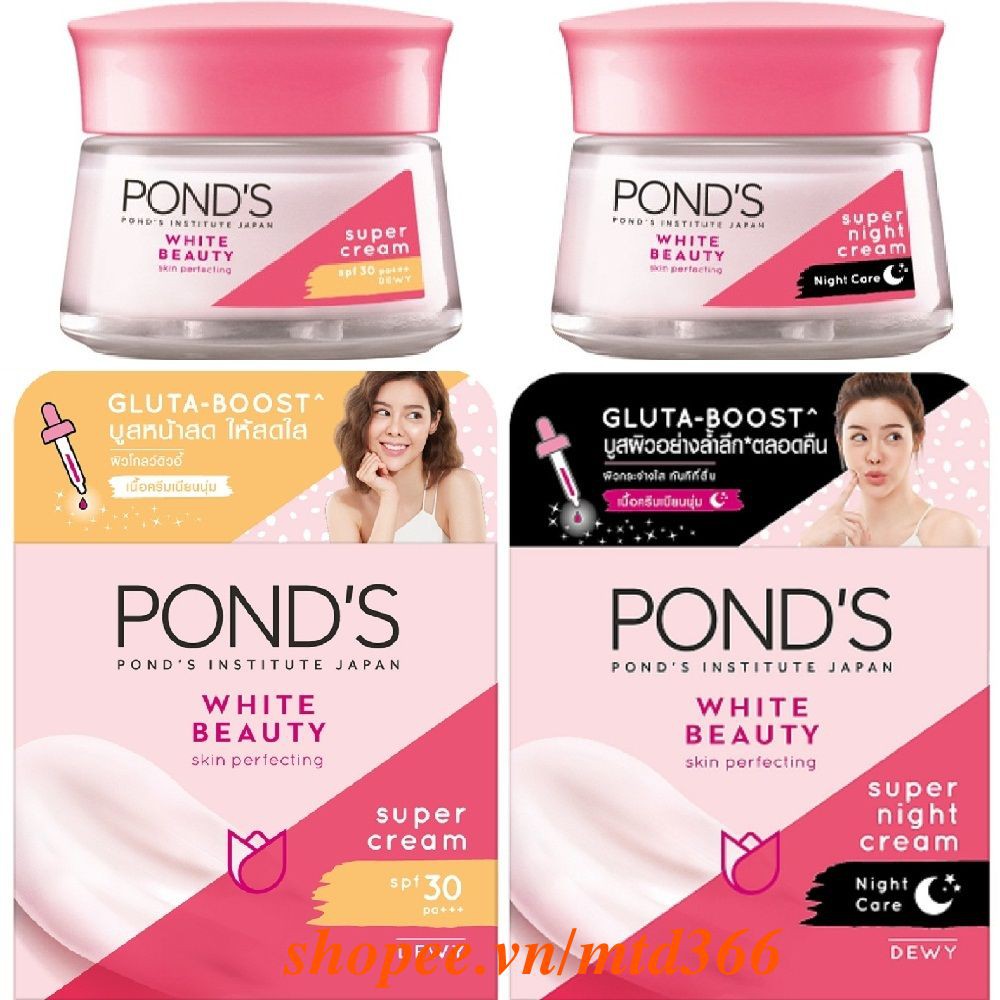 Kem Dưỡng Da 50g Ngày, Đêm Làm Trắng Hồng Rạng Rỡ Ponds W.hite Beauty