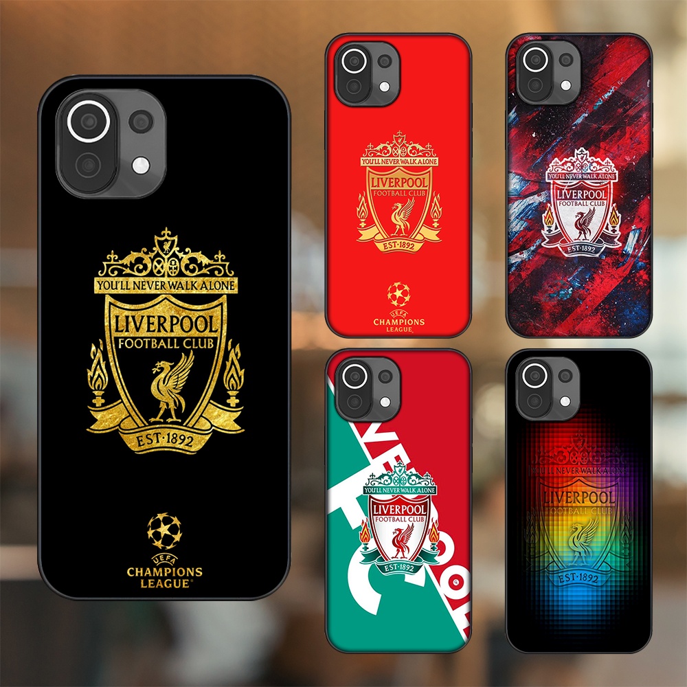 Ốp lưng Xiaomi Mi 11 Lite viền đen in hình Liverpool FC