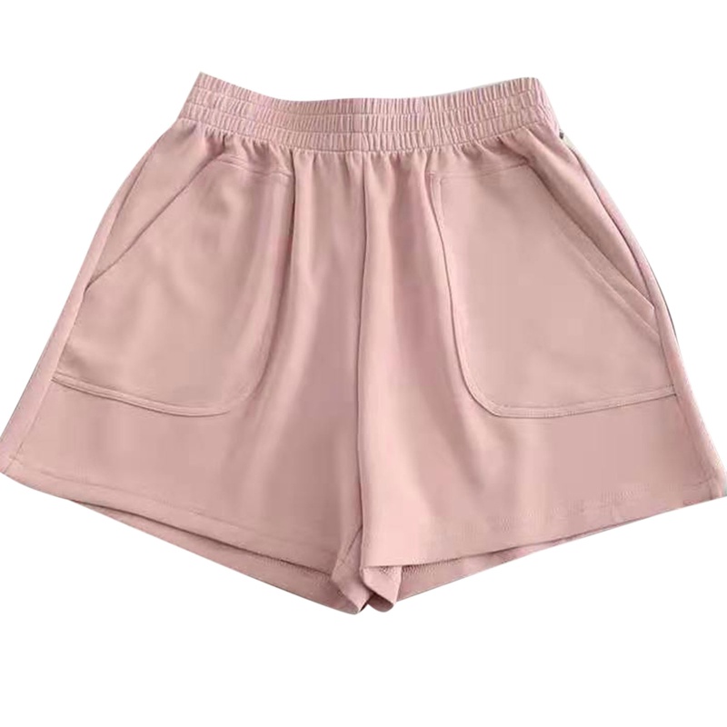 Quần Short Thể Thao Lưng Cao Co Giãn Màu Sắc Kẹo Ngọt Thời Trang Mùa Hè Cho Nữ