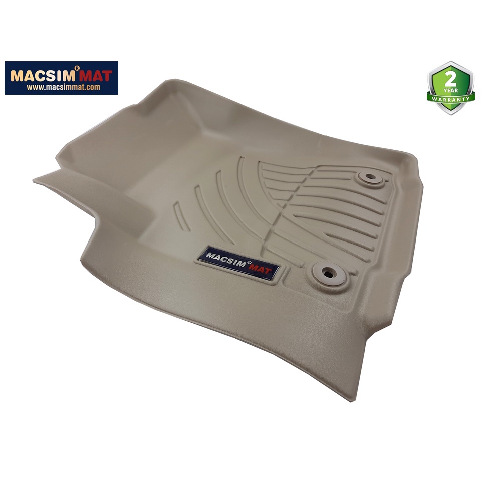 Thảm lót sàn xe ô tô Toyota Fortuner 2008-2015 Nhãn hiệu Macsim chất liệu nhựa TPV cao cấp màu đen, màu be  - 3