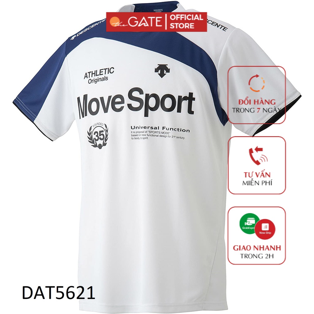 Áo thun thể thao, áo phông thể thao nam Descente chất Polyester vải lưới giống bộ đá bóng chuyên chơi thể thao