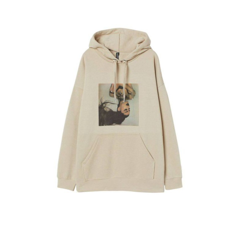 Áo Hoodie In Hình Ariana Grande Brown By H & M