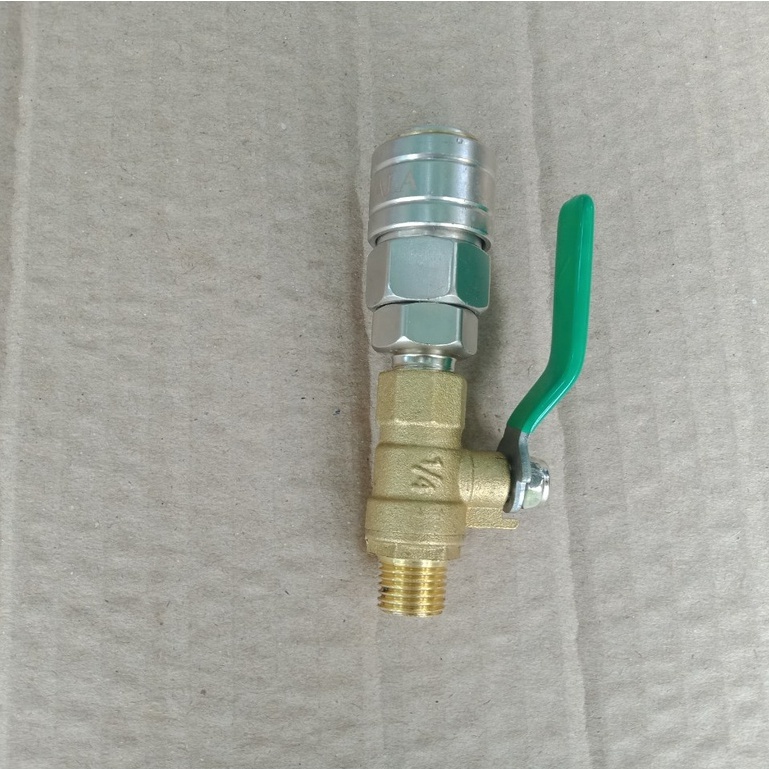 Bộ đầu nối nhanh dây hơi máy nén khí ren ngoài 13mm, có khóa