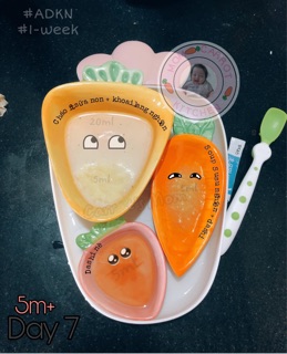 Bát sứ thỏ, cà rốt cho bé ăn dặm