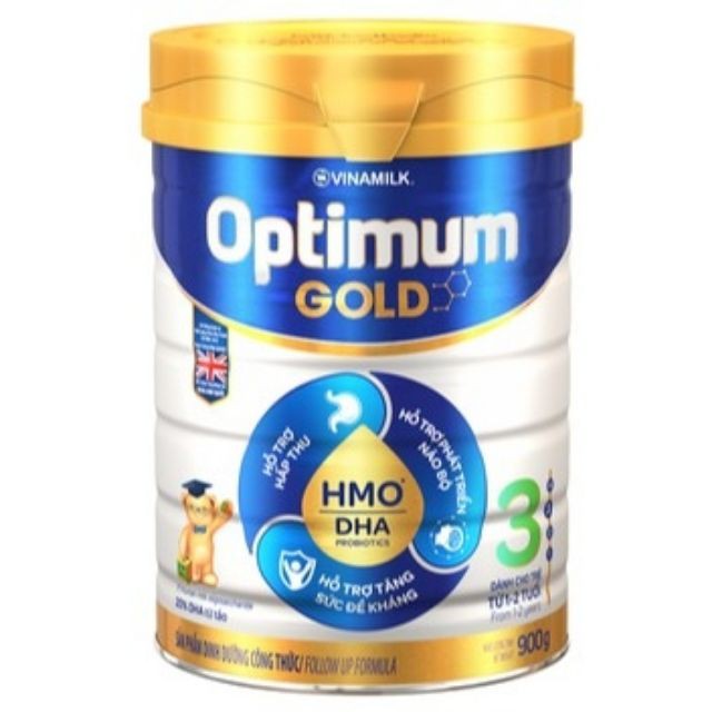 Sữa bột Optimum Gold 3 900g Optimum HMO 3 Date 2022