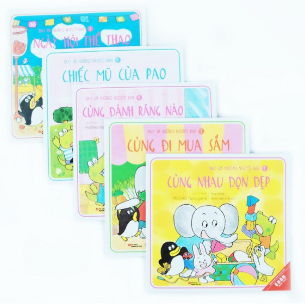 Sách - Ehon 0-6t Pao và những người bạn combo 5 tập đầu | BigBuy360 - bigbuy360.vn