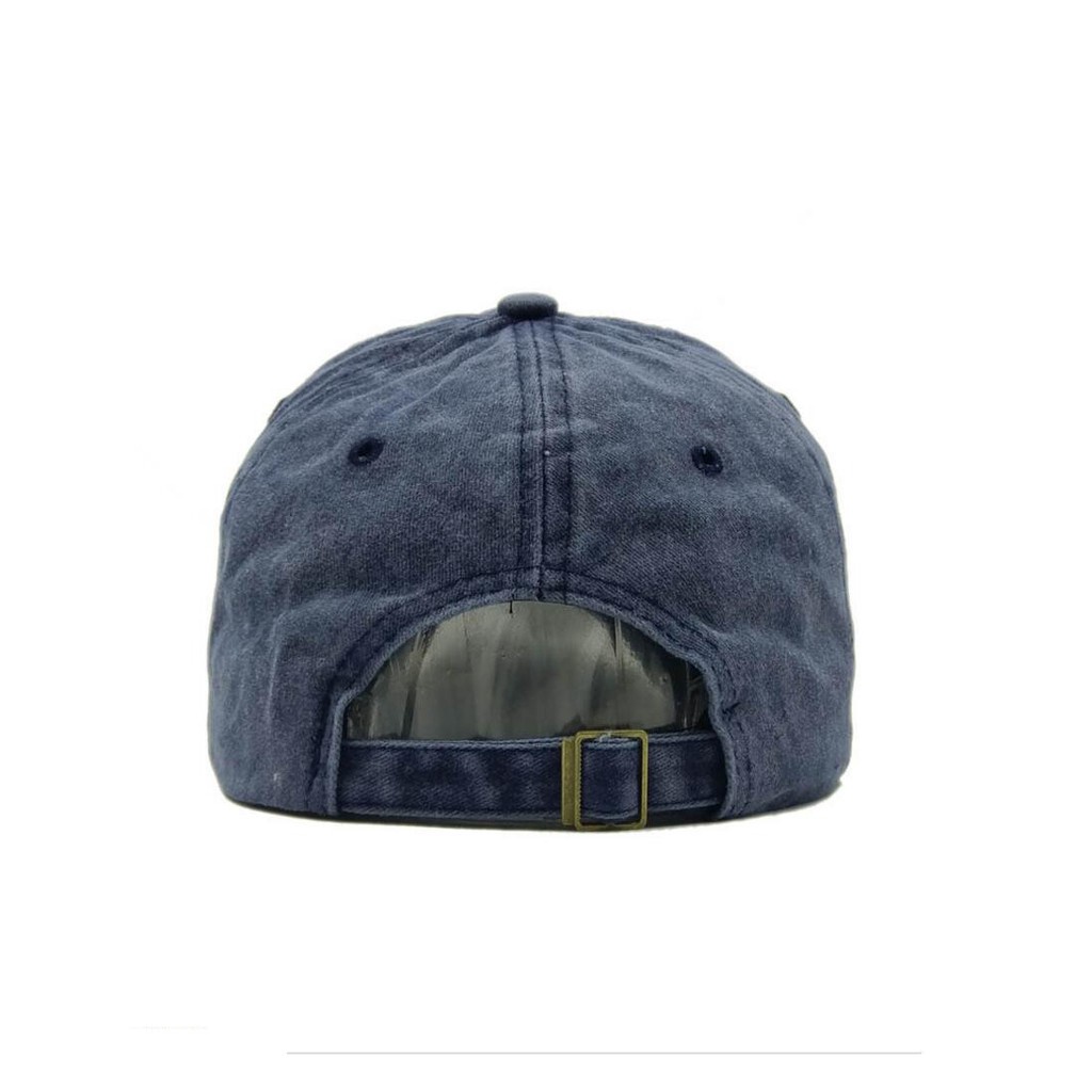 Mũ Lưỡi Trai Cotton Thêu Hình Cá Mập Phong Cách Vintage