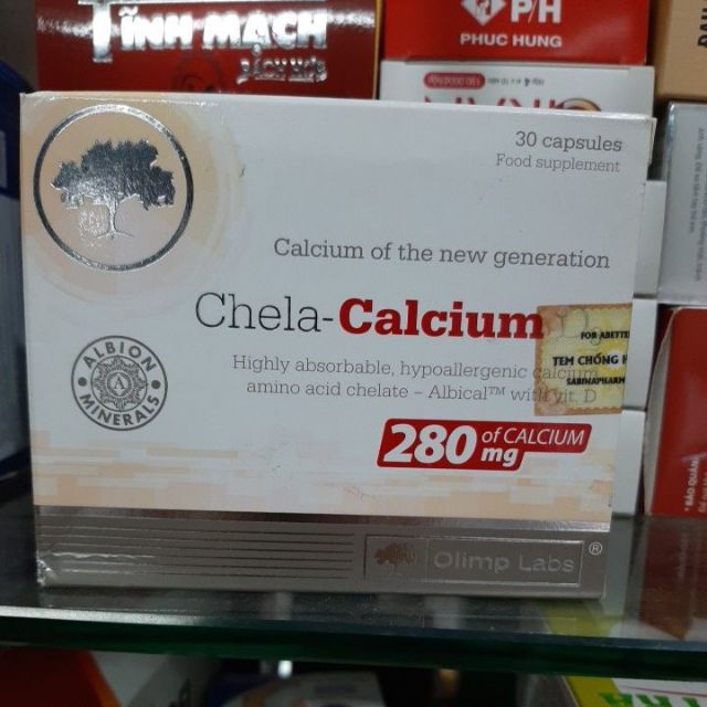 Chela calcium d3 bổ sung canxi cho bầu