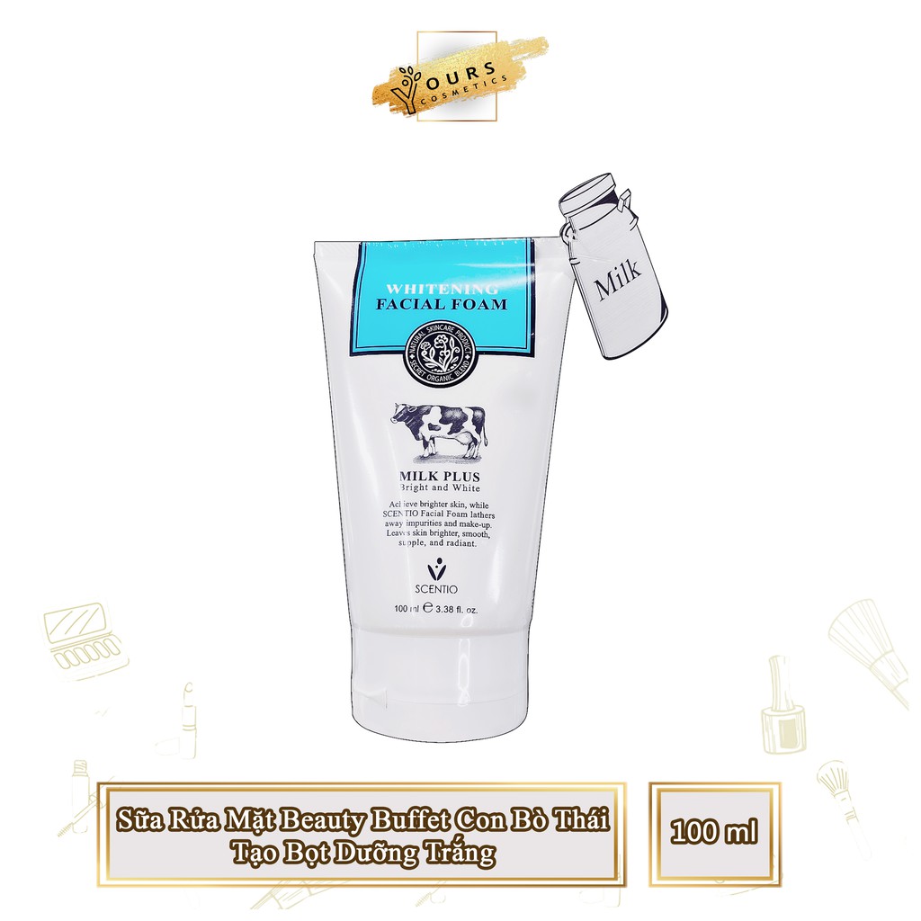 [Auth Thái] Sữa Rửa Mặt Beauty Buffet Con Bò Thái Whitening Facial Foam - Tạo Bọt Dưỡng Trắng - Giấy Chứng Nhận Bộ Y Tế