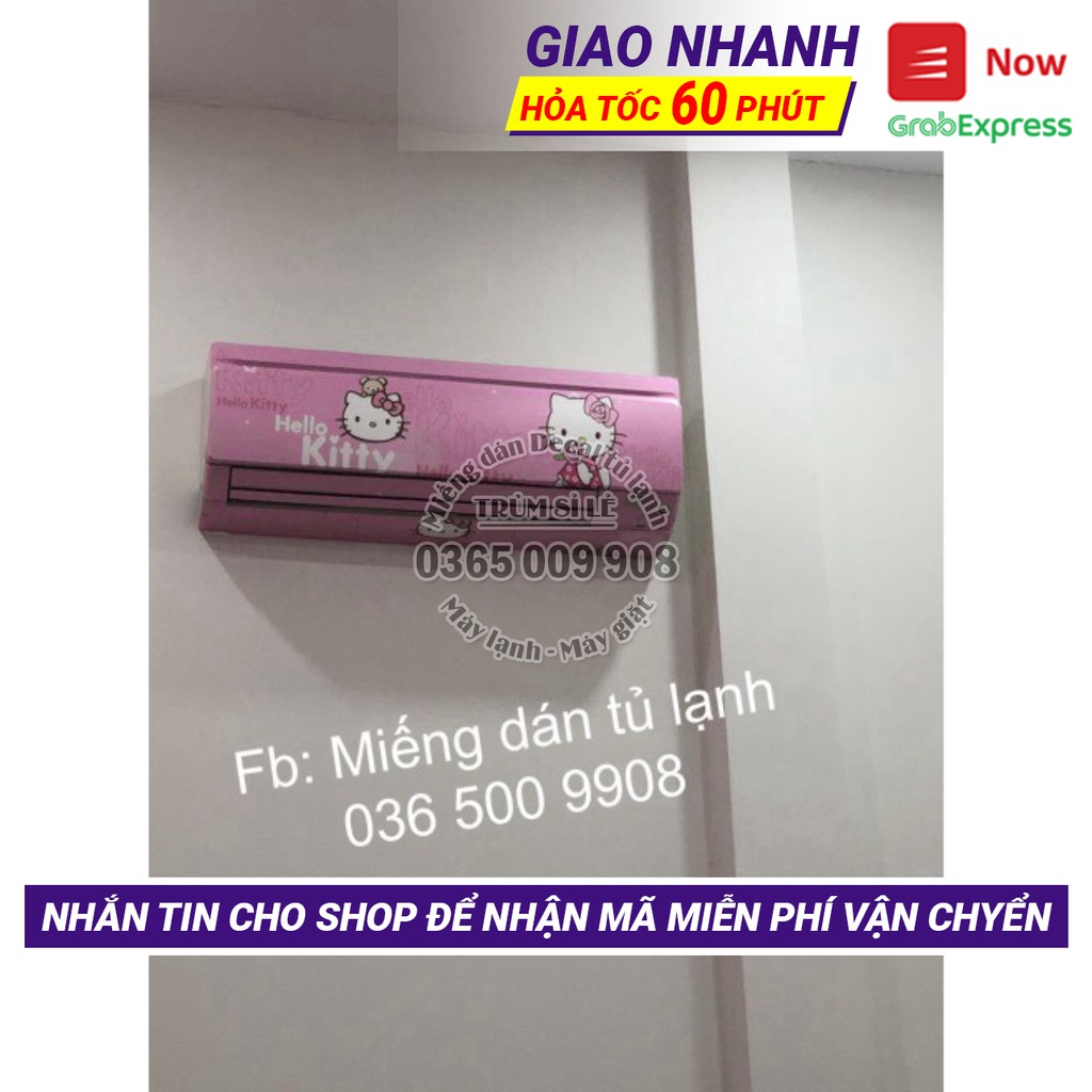 Decal dán máy lạnh điều hòa Hellokitty (Chất liệu cao cấp siêu bền)