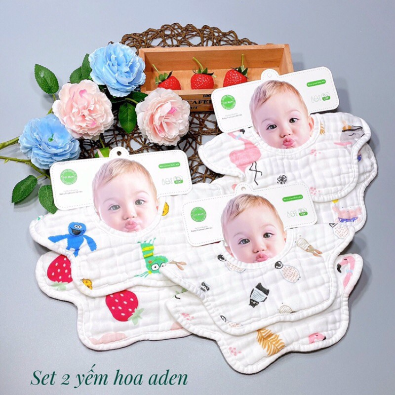 [HOT] Set 2c Yếm Aden Sợi Tre Cao Cấp Cho Bé