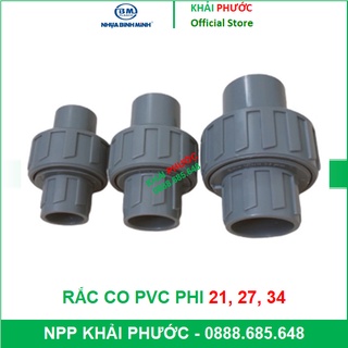 RẮC CO ZẮC CO KHỚP NỐI SỐNG BARREL UNION ỐNG uPVC PVC PHI 21 27 34 BÌNH MINH - KHẢI PHƯỚC ELECTRIC