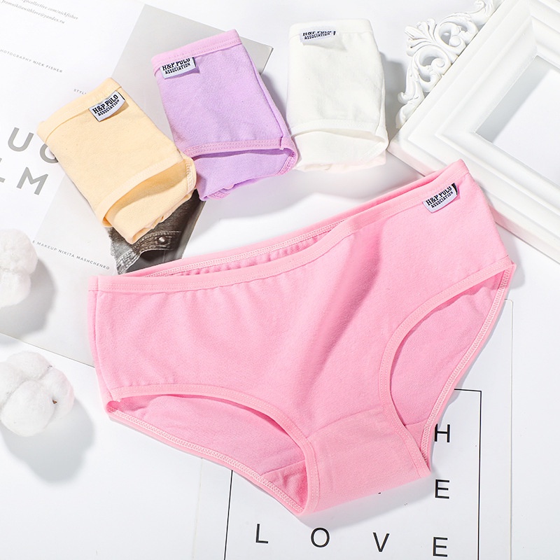 Quần Lót Cotton Thoáng Khí Màu Sắc Ngọt Ngào Cho Nữ