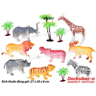 Bộ 8 thú rừng BF6977 - Loại to - Nhựa đẹp