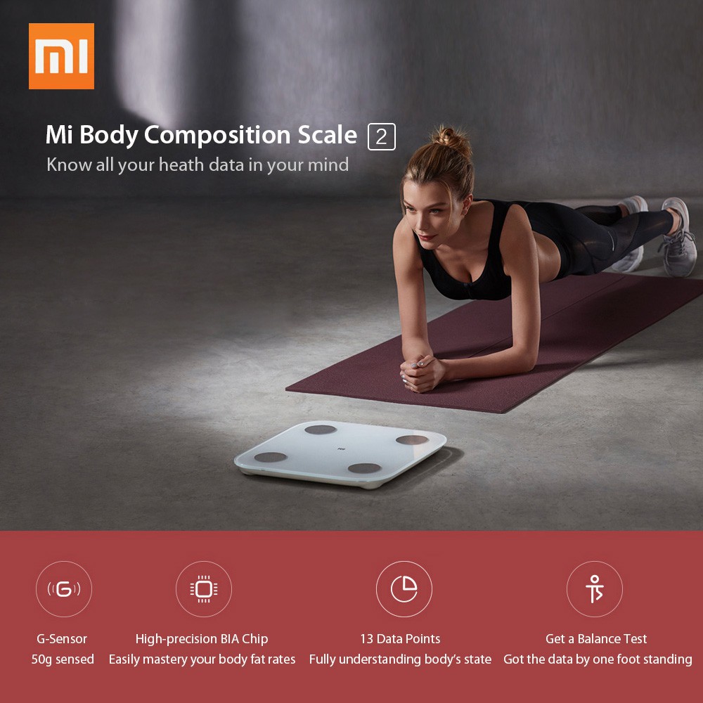 Cân thông minh XIAOMI Mi body fat weigt - Body Fat Scale tester 2 và Scale 2(Tặng mã Freeship Extra toàn quốc)