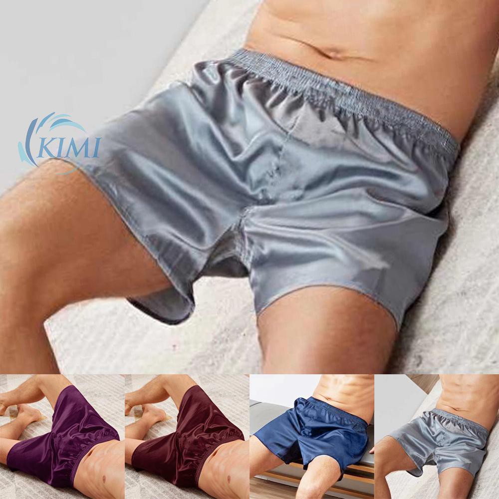 Shorts Casual Baggy Home Pyjamas Nightwear Satin Silk PJS Comfortable Beach Bottoms Underwear Mens Boxer Sleep