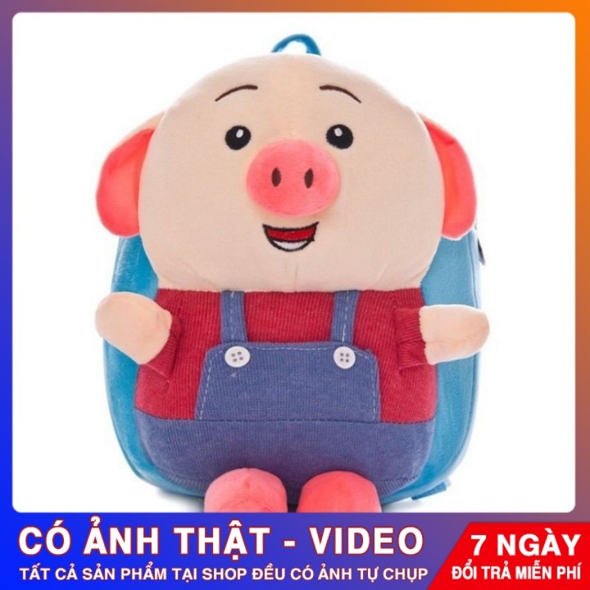 Balo học sinh đi học mầm non thú bông xinh xắn đáng yêu cho bé, chất liệu vải bông tuyết mềm mịn BL-HEO