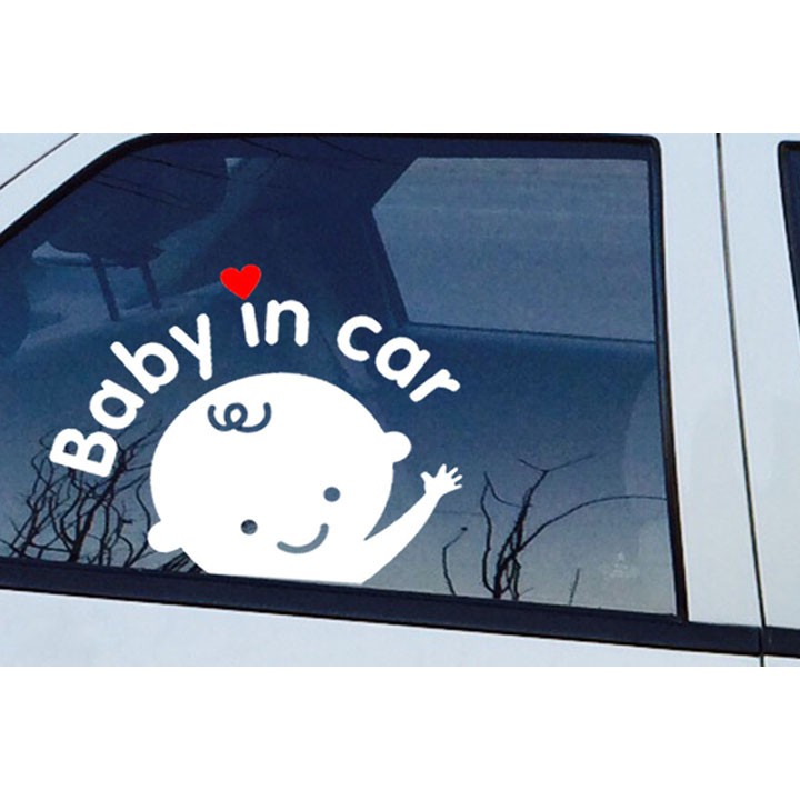 Tem Dán Baby In Car An Toàn Cho Bé Trên Xe Ô Tô