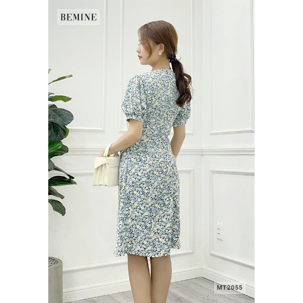 Đâm hoa tay bồng xếp ly eo BEMINE MT2055XANH | BigBuy360 - bigbuy360.vn