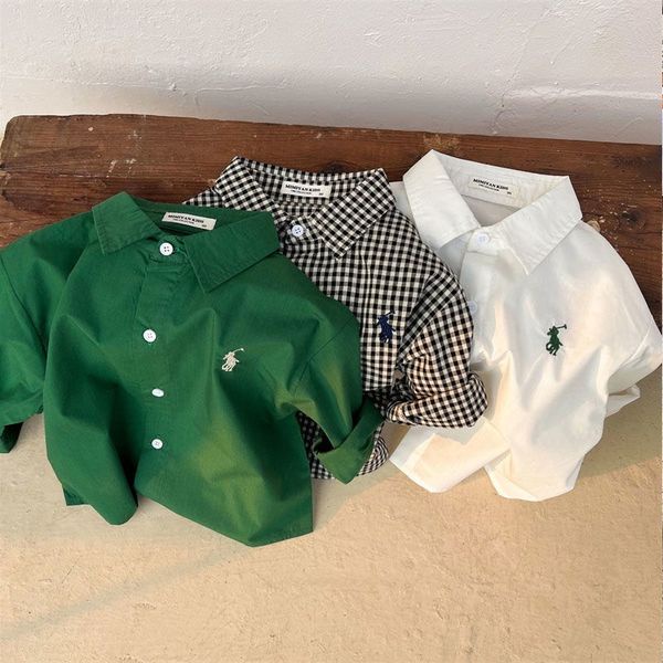 Áo Sơ Mi Lacos Áo Sơ Mi Thu Đông Chất Vải Thô Đũi Cao Cấp Cho Bé Từ 8Kg Đến 32Kg Thời Trang Trẻ Em Tin Store