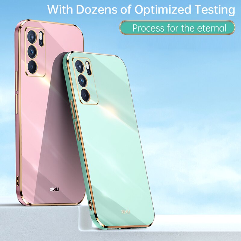 Ốp Điện Thoại Chống Sốc Viền Mạ Thời Trang Sang Trọng Cho OPPO Reno 6 5 Pro 5G 4F 5F 4 SE 2Z 2F Reno2 Reno 3 4G