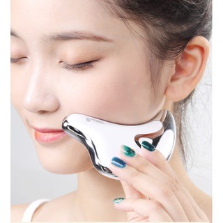 Máy massage ion hồng ngoại  nhiệt chăm sóc da mặt hình đuôi cá heo nâng cơ và massage huyệt