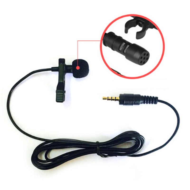 [funnyhouse]Lavalier Mic Microphone Case For IPhone Smart Phone Recording PC Clip-on Lapel