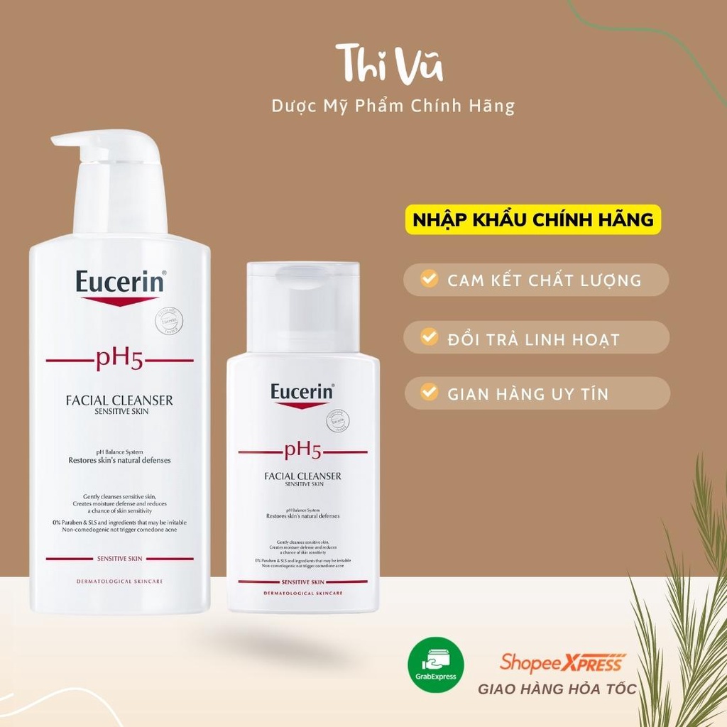 Sữa Rửa Mặt Eucerin Facial Cleanser PH5 Sensitive Skin Cho Da Nhạy Cảm Khô Thường - Thi Vũ