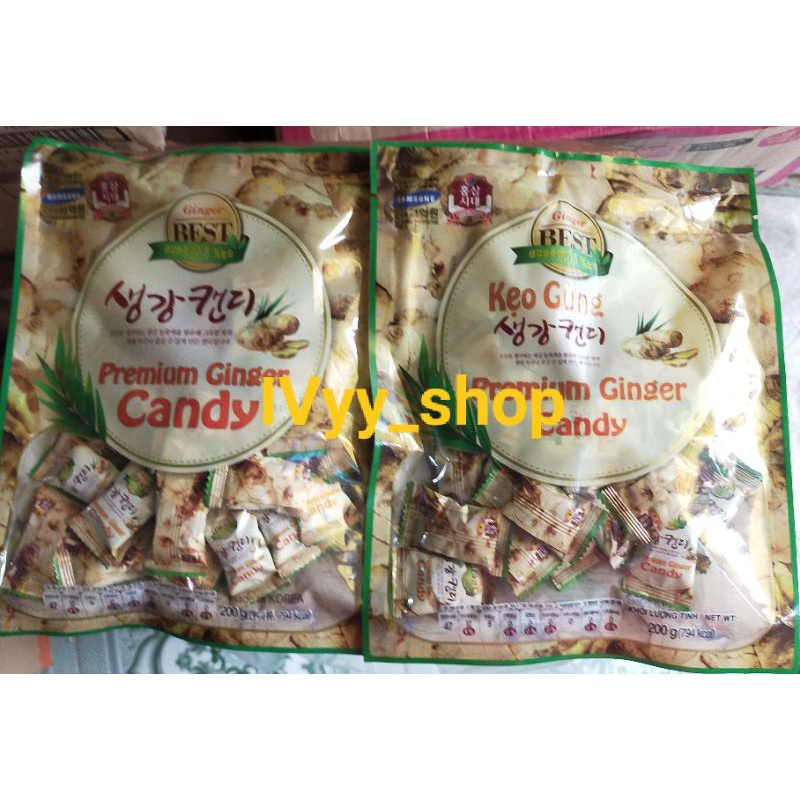 KẸO GỪNG CỨNG CANDY HÀN QUỐC 200G.