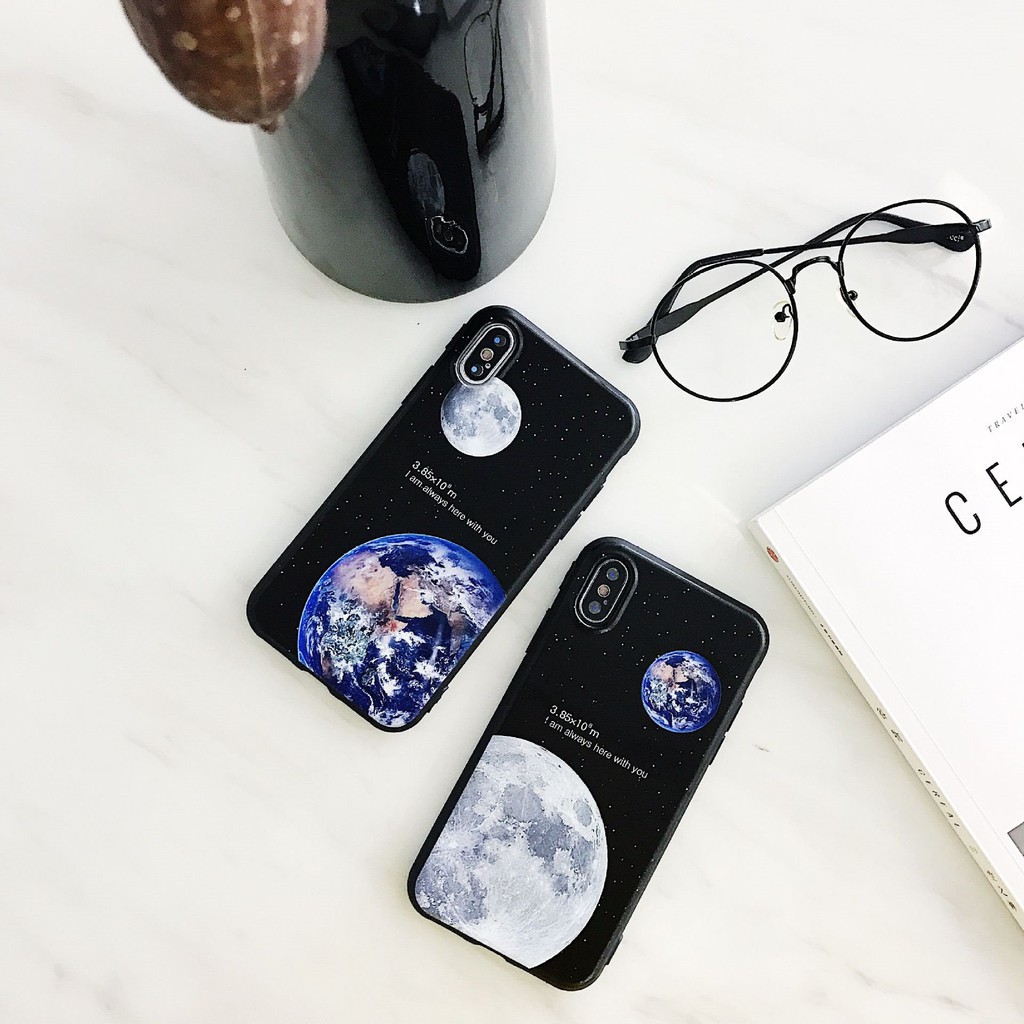 ☃✸Ốp lưng iphone TRÁI ĐẤT MẶT TRĂNG TPU trơn dẻo mềm 5/5s/6/6plus/6s/6splus/7/7plus/8/8plus/x/xs/11/12/pro/max/plus/pr