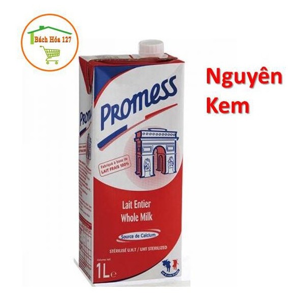 SỮA TƯƠI PROMESS PHÁP KHÔNG ĐƯỜNG (HỘP 1L) (TRÊN 10 THÁNG) Đỏ