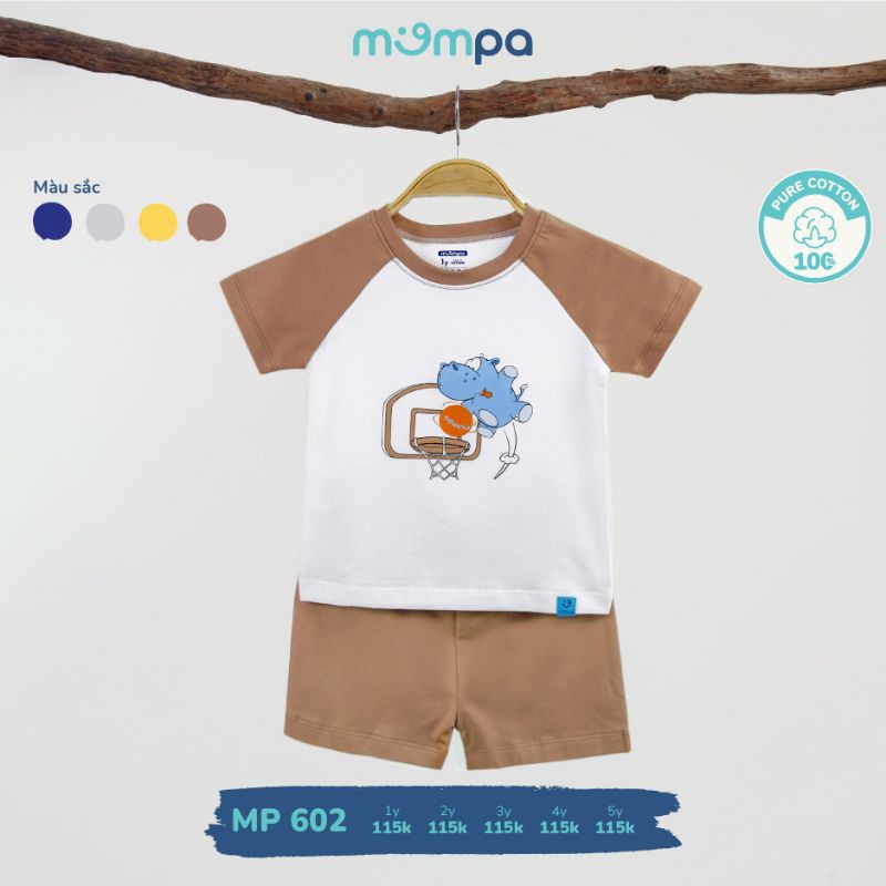 Bộ cộc tay cotton organic Mompa (UalaRogo)