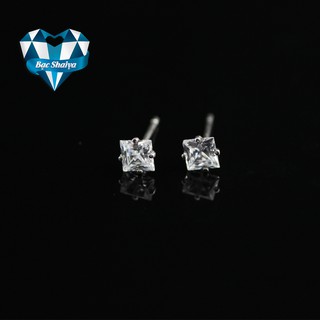 Khuyên Tai Nam Đá Vuông  Bạc 925- Bạc  SHAIYA  - KN 80