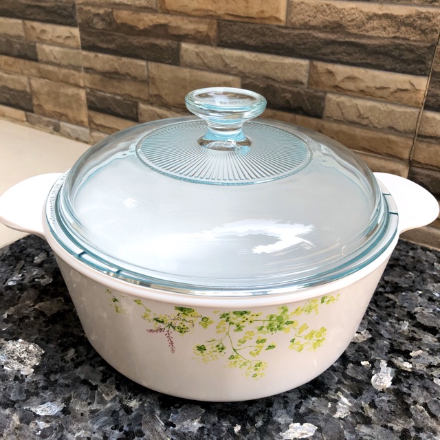 Nồi thuỷ tinh tròn Pháp Corningware P-12-22-PVG 1.25L-2.25L Provence Garden