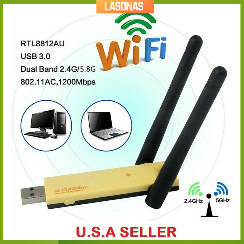 Ăng Ten Thu Sóng Wifi Không Dây Usb 3.0 1200mbps Ac1200 Băng Tần Kép 5ghz