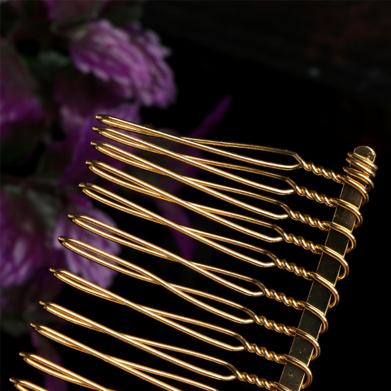 Lược cài tóc cô dâu bằng kim loại 20 chấu độc đáo