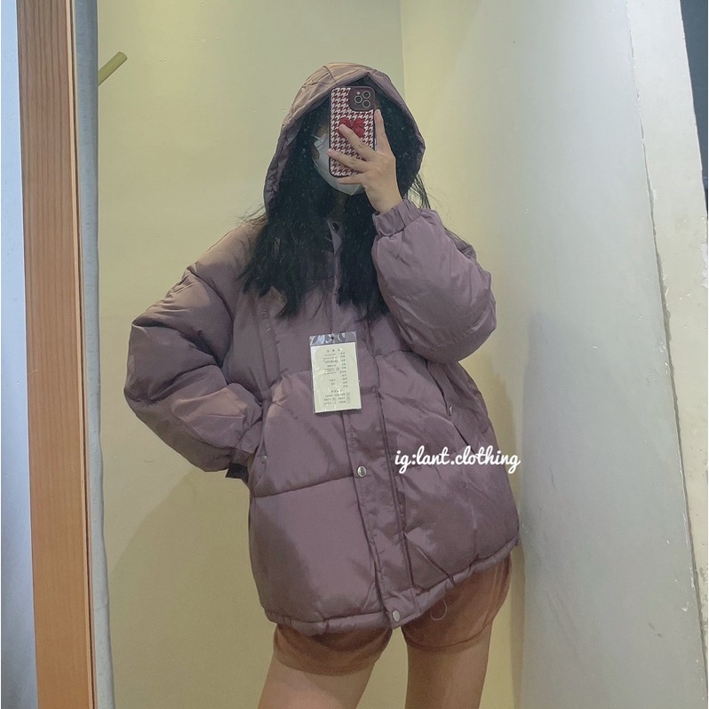 Áo phao túi cúc chéo