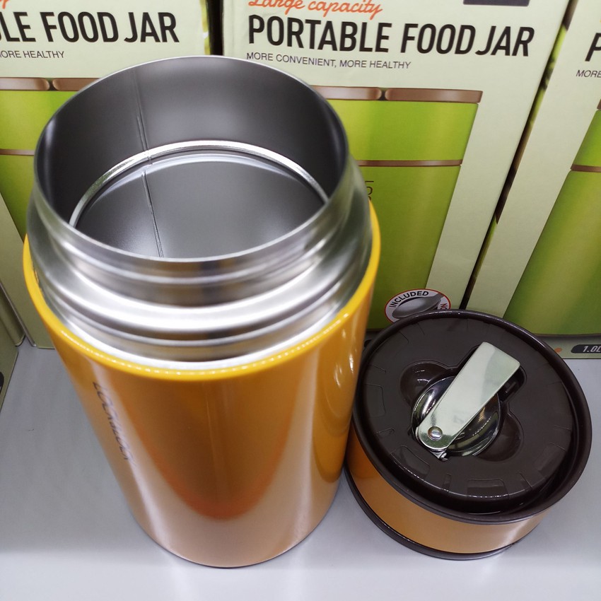 Bình ủ cháo giữ nhiệt 1000ml Lock&Lock Food Jar LHC8023ORG (Màu da cam) chính hãng-giữ nhiệt lên tới 10 giờ