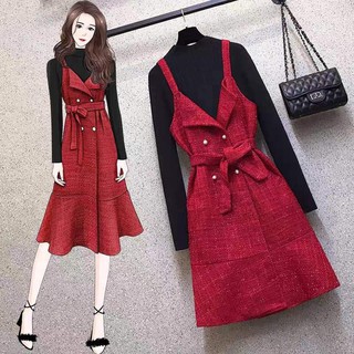 Sét áo+váy dạ cao cấp