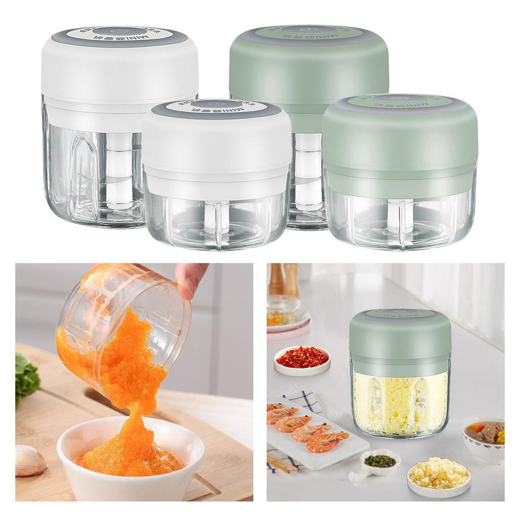 Máy Xay Tỏi / Rau Củ Quả Bằng Điện Màu Trắng Dung Tích 100ml Lzdhuiz Shop61