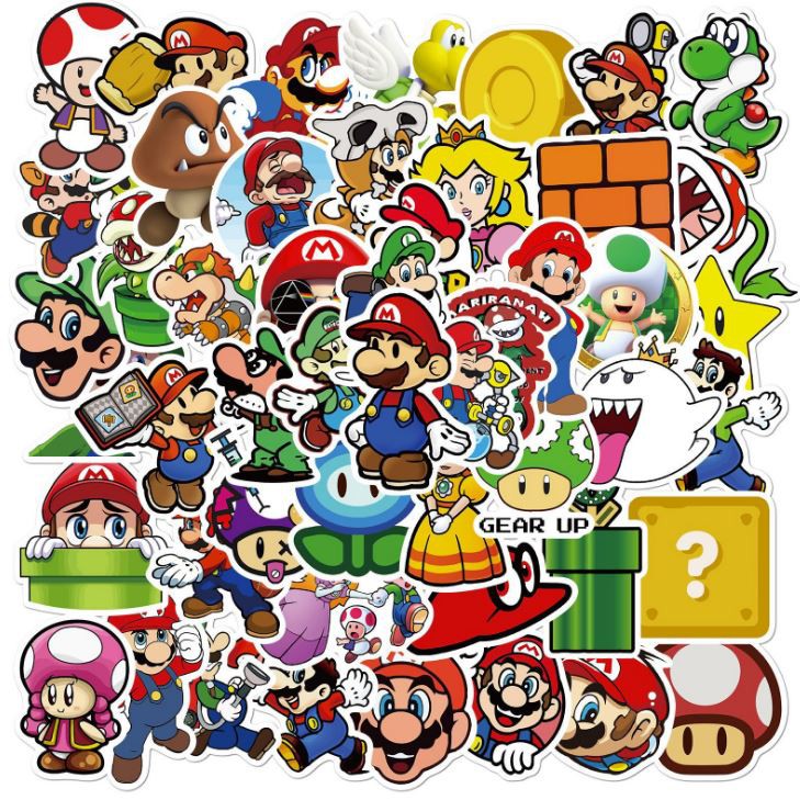 Sticker dán cao cấp NẤM MARIO Cực COOL ms#162