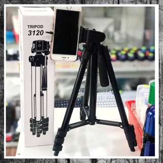 Gậy 3 Chân Tripod Mini  3120 Kéo Dài Được Và Giá Đỡ Điện Thoại, học online , livetream.đi du lịch kèm nút bấm  BLUETOOTH