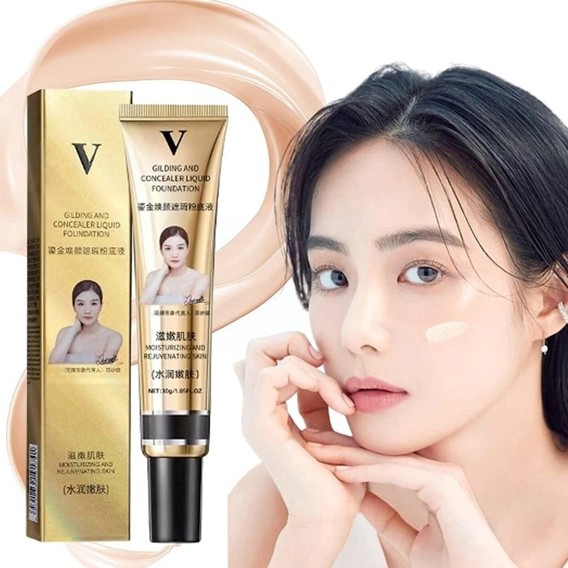 Kem Nền Che Khuyết Điểm Dạng Lỏng Mềm Mịn Kháng Nước Kiềm Dầu Lâu Trôi 3 Màu Tùy Chọn