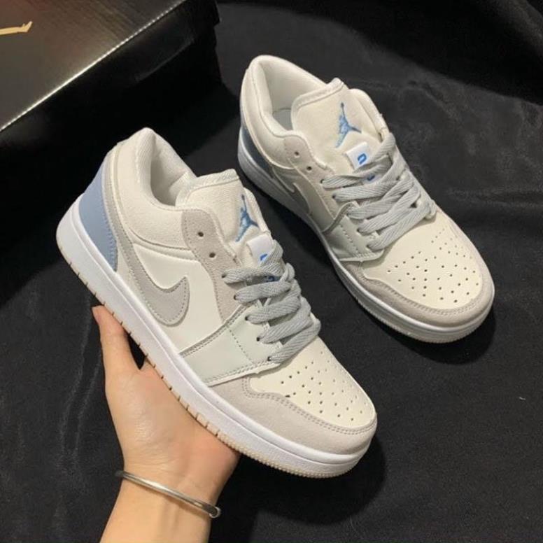 [Ảnh + Video Thật] Giày Jordan 1 Low Paris Trắng Xám, JD1 Low Paris Cổ Thấp Gót Xanh Thời Trang Hot Hit 2021 | BigBuy360 - bigbuy360.vn