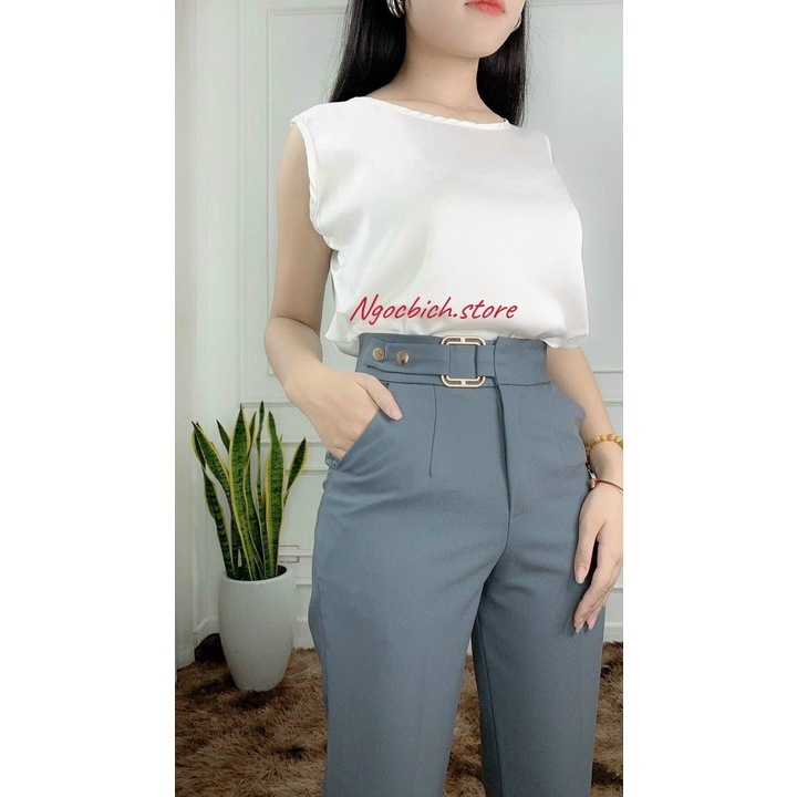 QUẦN BAGGY CẠP CAO CÓ ĐAI VẢI TUYẾT MƯA DÀY DẶN - QUẦN CÔNG SỞ